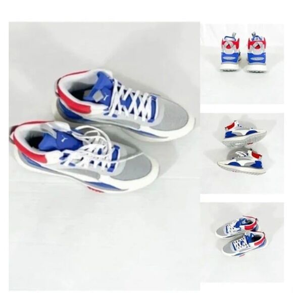 PUMA NWOB Sz 9.5 M /11W High Top Ivory Glow-Future Blue WILD RIDER MID WS - Picture 1 of 7